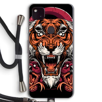 Tiger and Rattlesnakes: Pixel 4a 5G Transparant Hoesje met koord