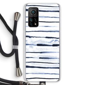 Ink Stripes: Xiaomi Mi 10T 5G Transparant Hoesje met koord