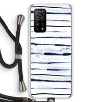 Ink Stripes: Xiaomi Mi 10T 5G Transparant Hoesje met koord