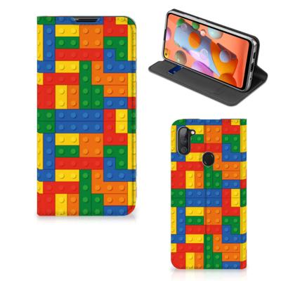Samsung Galaxy M11 | A11 | Hoesje met Magneet | Blokken
