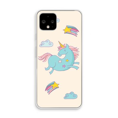 Vliegende eenhoorn: Pixel 4 Transparant Hoesje