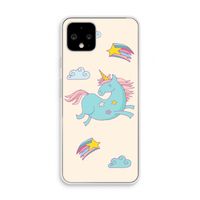 Vliegende eenhoorn: Pixel 4 Transparant Hoesje