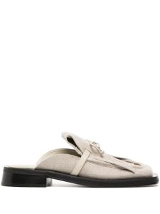 GIABORGHINI mules GIA/RHW Rosie 40 en lin - Tons neutres