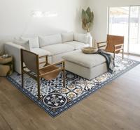 Vinyl tapijt tegels hydraulische cement patronen