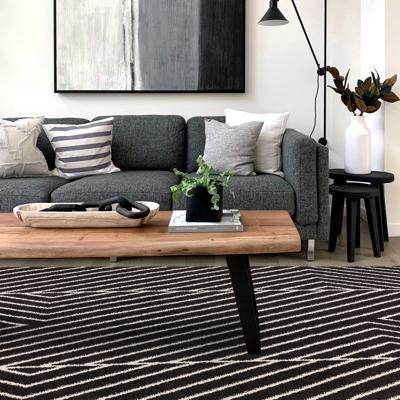 Easy Living - Vloerkleed Muse Black Linear Rug MU10 -