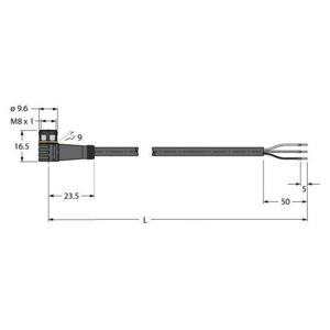 Turck 6625558 Sensor/actuator aansluitkabel Aantal polen (sensoren): 3 10 m 1 stuk(s)