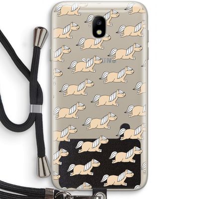 Ponys: Samsung Galaxy J7 (2017) Transparant Hoesje met koord