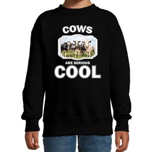 Sweater cows are serious cool zwart kinderen - kudde Nederlandse koeien/ koe trui
