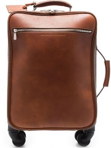 Brunello Cucinelli valise à logo embossé - Marron