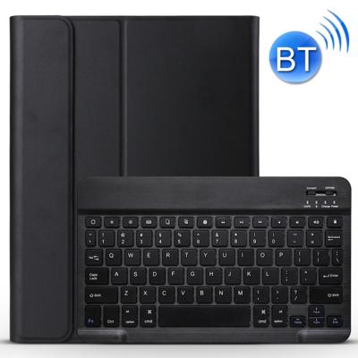 Afneembaar Bluetooth toetsenbord + Brushed textuur horizontale Flip lederen draagtas met houder voor iPad Pro 11 inch (2018) (zwart)