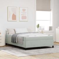 Bedframe Anders Wit en lichtgrijs 140 x 190 cm Fluweel