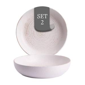 Costa Nova Bord diep Vermont 22 cm Offwhite Stoneware 2 stuk(s)