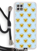 Leeuwenkoppen: Samsung Galaxy A22 4G Transparant Hoesje met koord