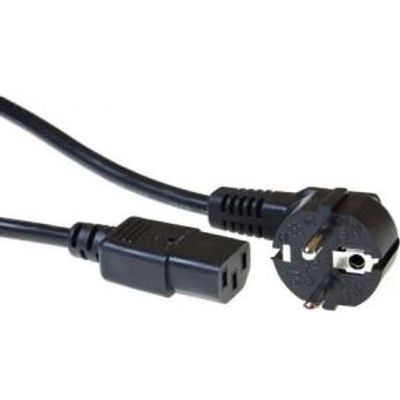 ACT 1.5m, CEE 7/7/ IEC 60320 C13 1.5m CEE7/7 Schuko C13 coupler Zwart