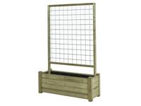 Bloembak met rek 40x120 cm - Talen buitenmeubelen