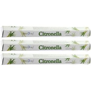 Wierook citroen geur - 60x wierook stokjes - citronella   -