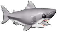 Jaws Oversized POP! Movies Vinyl Figure Jaws with Diving Tank 15 cm - thumbnail