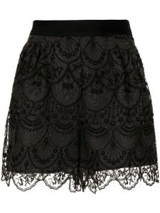 SHIATZY CHEN short Art-Deco en dentelle - Noir