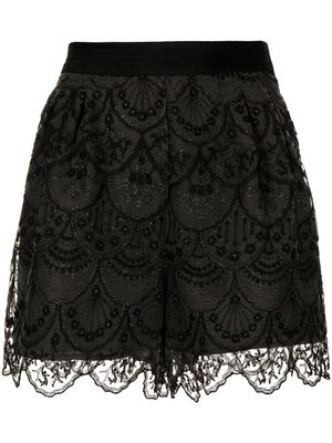 SHIATZY CHEN short Art-Deco en dentelle - Noir