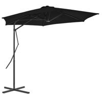 VidaXL Parasol met stalen paal 300x230 cm zwart