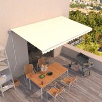 Luifel automatisch uittrekbaar 500x350 cm crèmekleurig