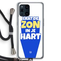 Laat de zon in je hart: Oppo Find X3 Transparant Hoesje met koord