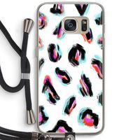 Cheetah color: Samsung Galaxy S7 Transparant Hoesje met koord