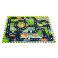 Iplay 12-delige puzzelspeelmat foam stad voor baby en peuter - Vloerpuzzel - 114 x 86 cm