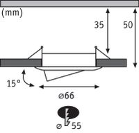 Paulmann 942.96 Verzonken spot Aluminium Niet-verwisselbare lamp(en) LED 4 W - thumbnail