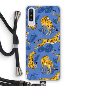 Luipaard: Samsung Galaxy A70 Transparant Hoesje met koord