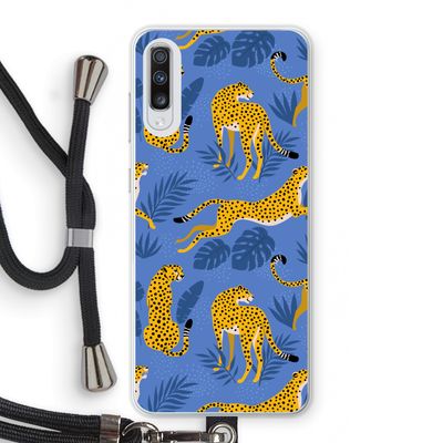 Luipaard: Samsung Galaxy A70 Transparant Hoesje met koord