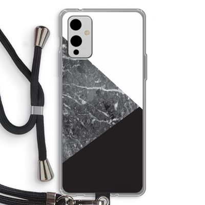 Combinatie marmer: OnePlus 9 Transparant Hoesje met koord