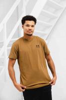 Under Armour Embroidered Heavyweight T-Shirt Heren Bruin - Maat L - Kleur: Bruin | Soccerfanshop