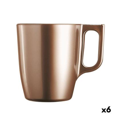 Mok Luminarc Flashy Lichtbruin 250 ml Glas (6 Stuks)