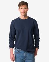 HEMA Heren T-shirt Loek jersey strepen donkerblauw (donkerblauw)