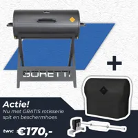 Barilo 2.0 houtskool barbecue + draaispit + hoes
