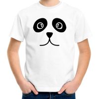 Panda gezicht fun verkleed t-shirt wit voor kinderen - thumbnail