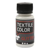 Creativ Company Textile color transparant glitter voor textielverf, 50ml