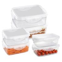 Plasticforte Vershoudbakjes set Classic - 6x stuks - vriezer / magnetron - kunststof - diverse maten