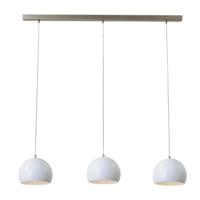 Masterlight leuke eettafel hanglamp Concepto 3x20 metaalgrijs met wit 2810-06-130-3