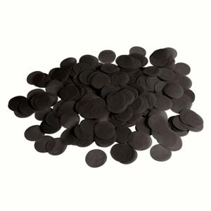 8x zakjes van 100 gram party confetti kleur zwart