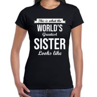 Worlds greatest sister kado shirt voor zusjes zwart dames 2XL  -