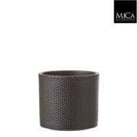 Era pot rond donkergrijs h12,5xd13,5 cm Mica Decorations - Mica decorations