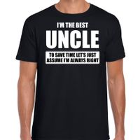 I'm the best uncle t-shirt zwart heren - De beste oom cadeau - thumbnail