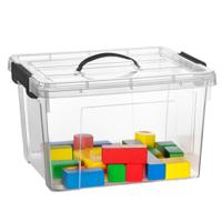 Opslagbox met deksel - transparant grijs - 23.5 liter - 42 x 36 x 25 cm - kunststof Opslagbox met deksel - transparant grijs - 23.5 liter - 42 x 36 x 25 cm - kunststof