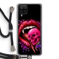 Dodelijk zoet: Samsung Galaxy A12 Transparant Hoesje met koord Dodelijk zoet: Samsung Galaxy A12 Transparant Hoesje met koord