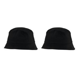 Vissershoedje/zonnehoedje - 10x stuks - zwart - bucket hat - one size - voor volwassenen