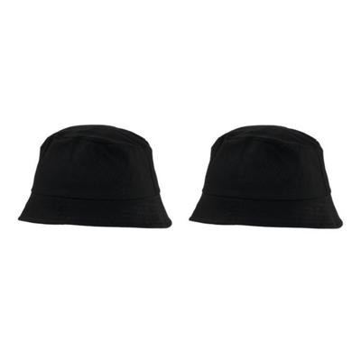 Vissershoedje/zonnehoedje - 10x stuks - zwart - bucket hat - one size - voor volwassenen