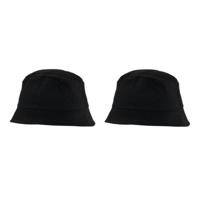 Vissershoedje/zonnehoedje - 10x stuks - zwart - bucket hat - one size - voor volwassenen