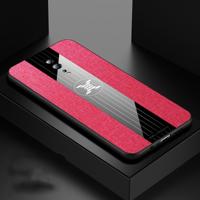 Voor OPPO Reno Z XINLI stiksels doek Textue schokbestendig TPU beschermhoes (rood)